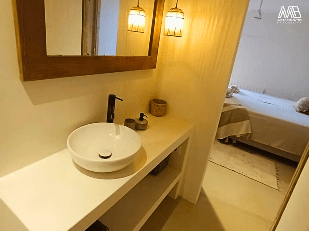 Cuarto de baño de microcemento