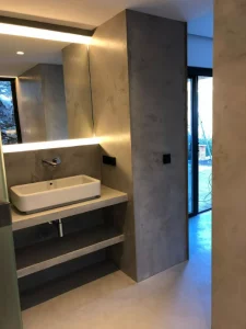 Baño con microcemento en Barcelona